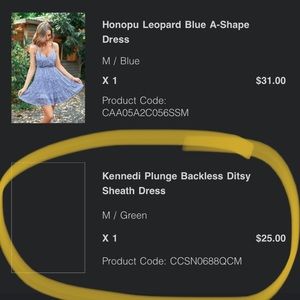 Cupshe dress, never worn- bought for an event never went to.